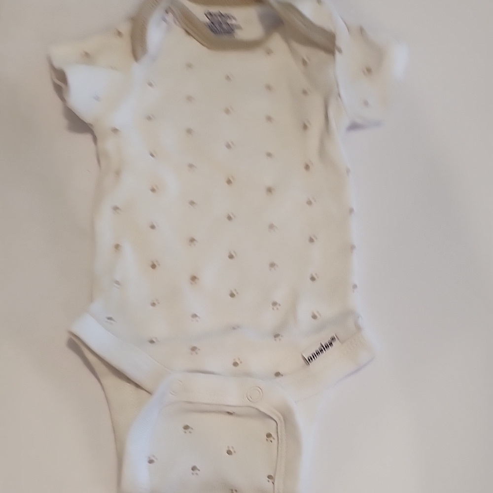 Gerber Cream Bodysuit with Brown Dots